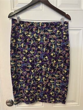 Disney Adult Purple Mickey Mouse Print Pencil Skirt size M Medium raver fashion